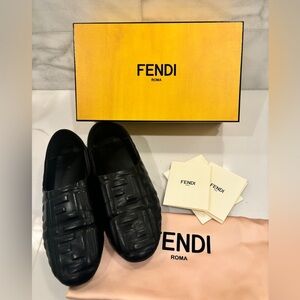 FENDI Embossed Loafers